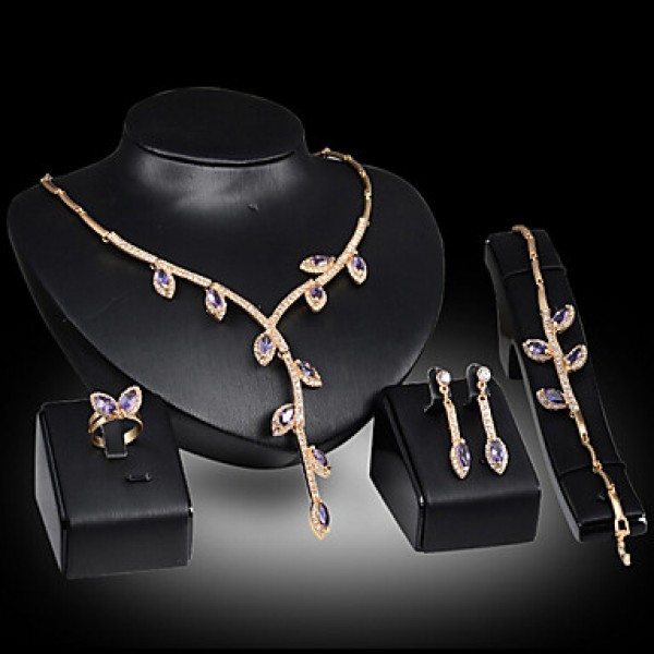 Europe and the United States selling party Necklace Earrings Ring Bracelet Set  