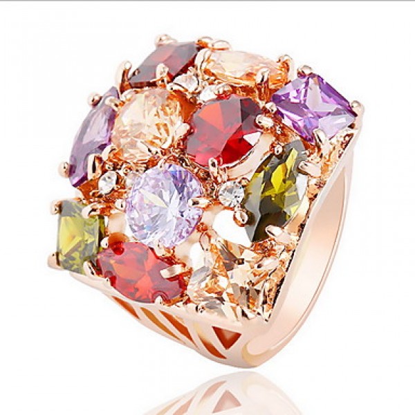 AAA Zircon Statement Ring for Wedding Party