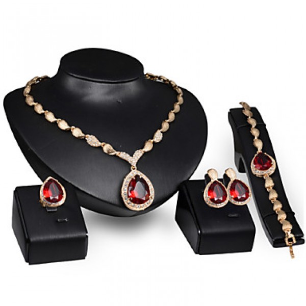 18K Gold Plated Choker Chunky Statement Necklace Jewelry Set For Women Multi Layer Necklace Gold  