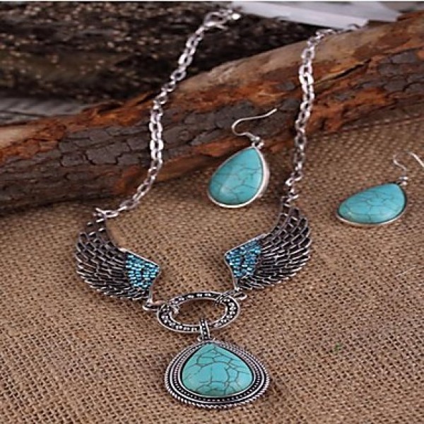 Women's European Blue Alloy (Earrings&Necklaces) Jewelry Sets  