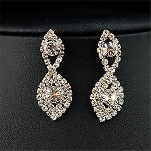 Women Latest Fashion Alloy Rhinestone Imitation Pearl Necklace/Earrings Sets  