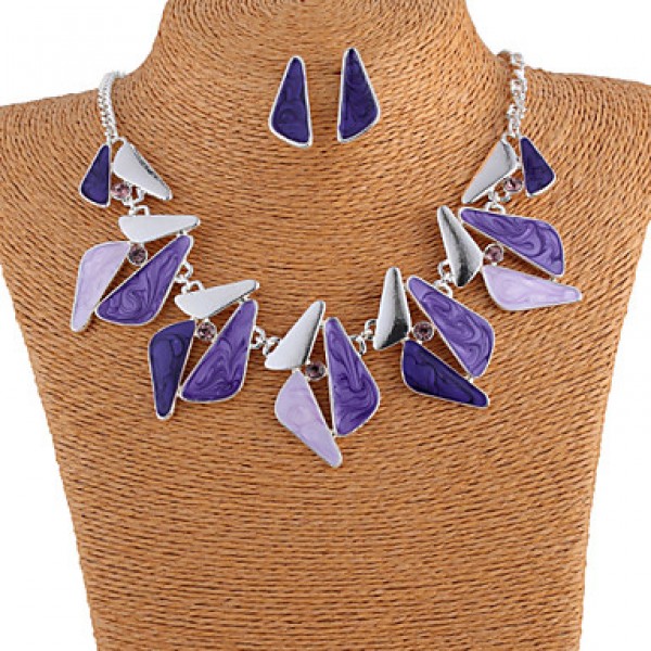 Women Vintage/Cute/Party/Casual Alloy/Gemstone & Crystal/Cubic Zirconia Necklace/Earrings Sets  