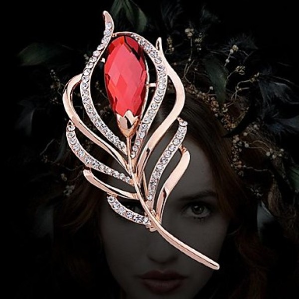 Tina -- Fashion High-grade Rhinestone Heaven's Wing Alloy Brooch in Party