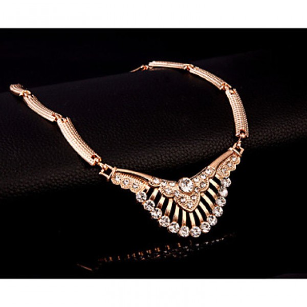 Women Vintage / Party Rose Gold Plated Necklace / Earrings / Bracelet / Ring Sets  