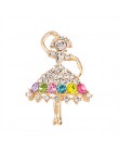  DiamonadeGold Plated Gemstone & Crystal Zirconia Colorful Brooch