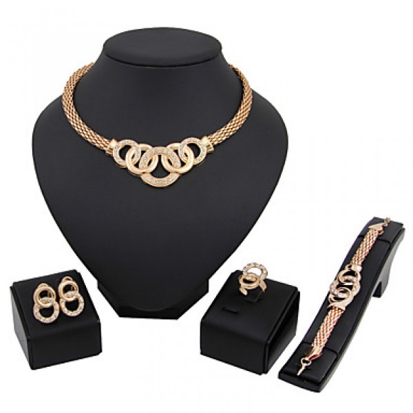 Gold-plated Fashion trendy (Including Necklace, Earring, Bracelet) Jewelry Sets  