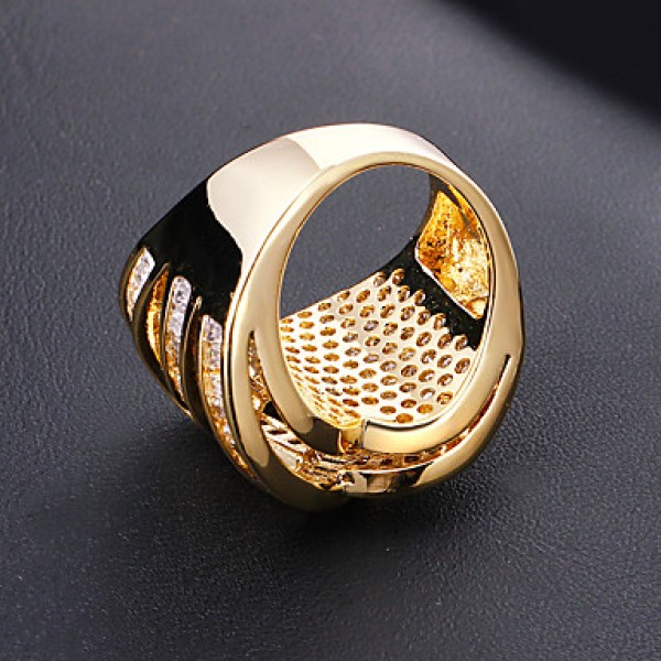 Cubic Zirconia / Copper / Platinum Plated / Gold Plated Ring Band Rings Wedding / Party / Daily / Casual / N/A 1pc